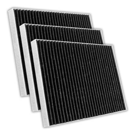 FilterHeads.com - AQ1205C Cabin Air Filter - Carbon Media, Absorbs Odors 3PK