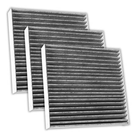 FilterHeads.com - AQ1215C Cabin Air Filter - Carbon Media, Absorbs Odors 3PK  - Image 1
